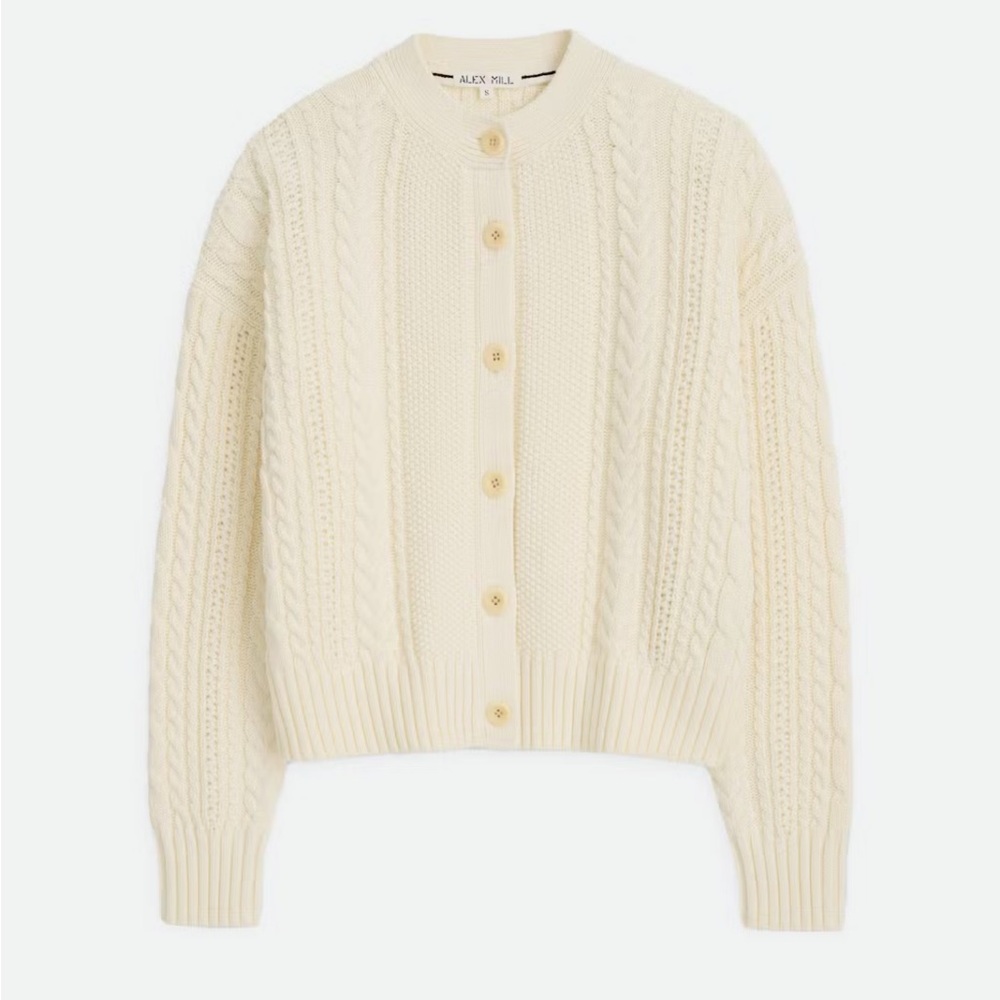 Alex Mill $165 Women's Cable Knit Nico Chunky Cardigan in Size XS